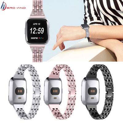 Металлические ремешки для часов Fitbit Versa/Versa Lite и SE/Versa 2 Ремешок из нержавеющей стали Браслеты с бриллиантами Браслеты для женщин и девочек