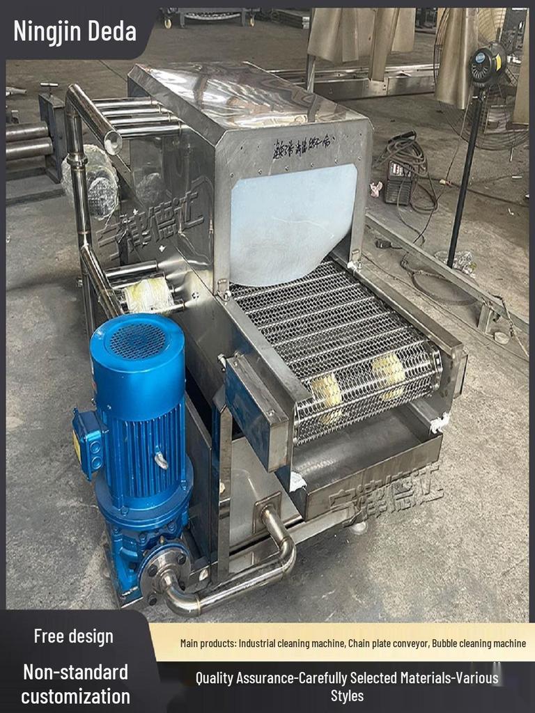 Stainless Steel Industrial Mesh Belt Washing and Drying Machine for Vegetables and Fruit