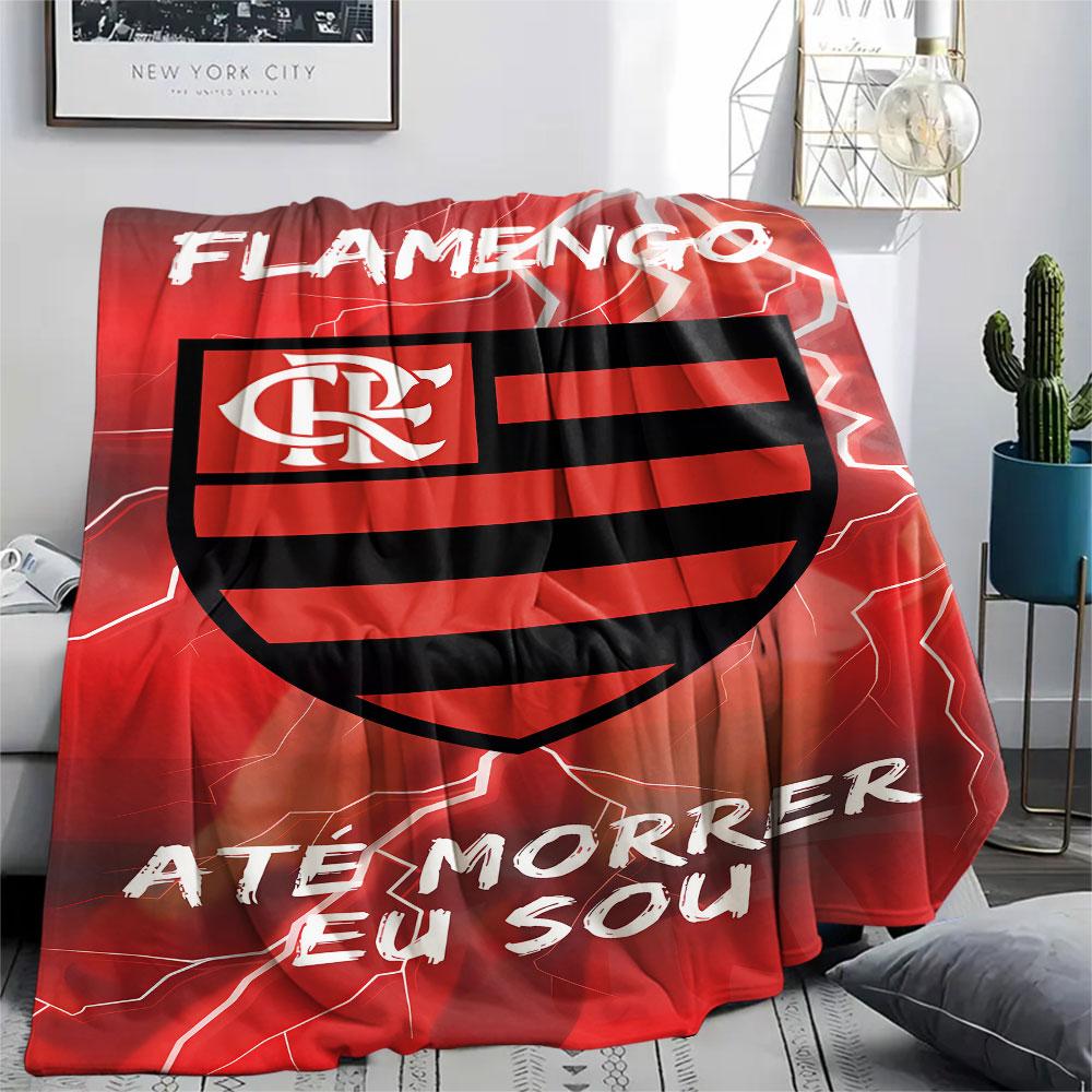 1PC Clube de Regatas do Flamengo Patterned Flannel Blanket Suitable For All Seasons for Home Decor Warmth and Comfort Gifts Holiday Present