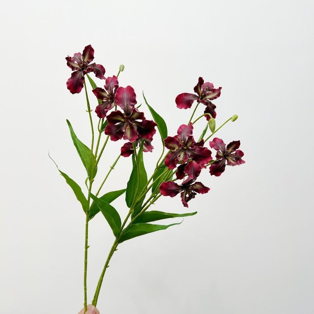 Realistic Artificial Iris Flower Branch Long Branch Faux Flower Luxury Fake Iris Stem Party Decor