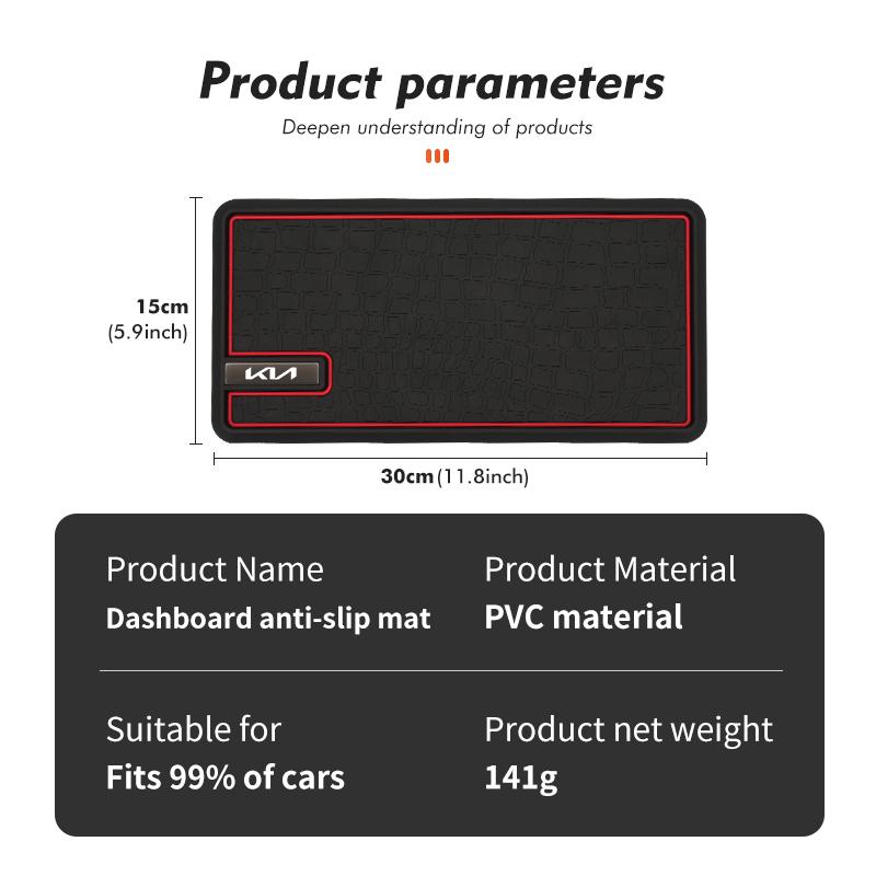AAOH1 Car Dashboard Sticky AntiSlip Pad Phone Storage Holder Mat Auto Accessories For KIA Stinger Optima Cerato Soul Venga Forte