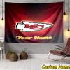 Custom Name Chiefs Helmet Tapestry Room Decoration Wall Hanging for Living Room Bedroom, dormitory, Birthday and Christmas gifts