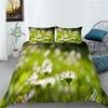 Small Daisy Series Polyester Quilt Cover Pillowcase Two or Three Piece Set 3D Digital Printing