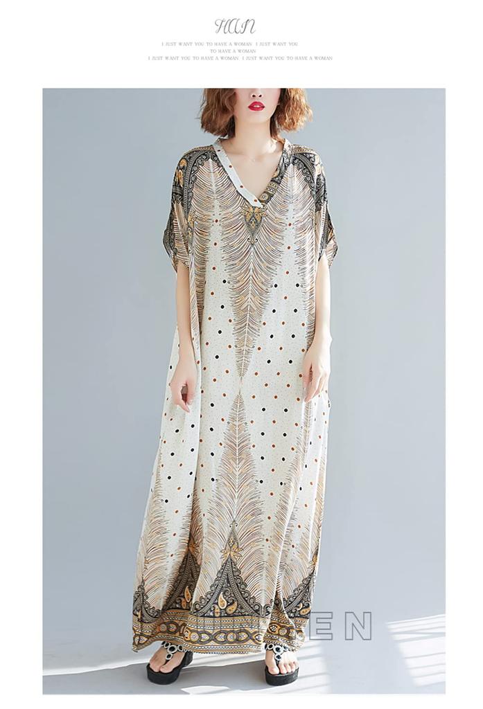 YUNHEN Макси Шорты Плюс Оверсайз Летняя Домашняя Одежда как показано в Женском Платье, Рукав, Оверсайз, Бохо, Размер, Силуэт, (Свободный размер, картинка)