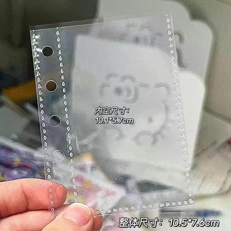 M5 Double Button Gold Cover Transparent Loose Leaf Binder Cover Journal Sketchbook Accessories Diary Office Supplies