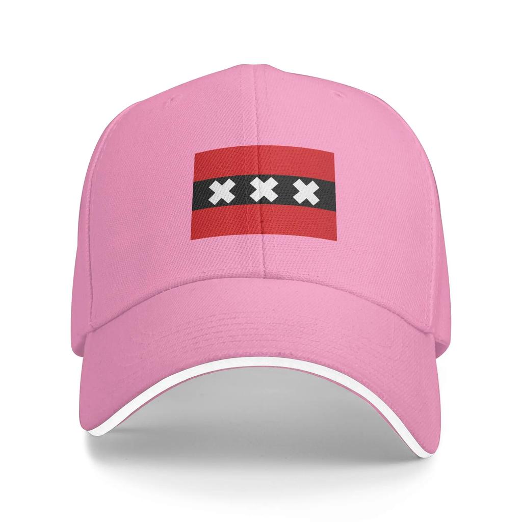 Flag of Amsterdam Baseball Cap Outdoor Sport Adjustable Hip Hop Hats Unisex Unisex Fitted Retro Custom DIY Baseball Caps