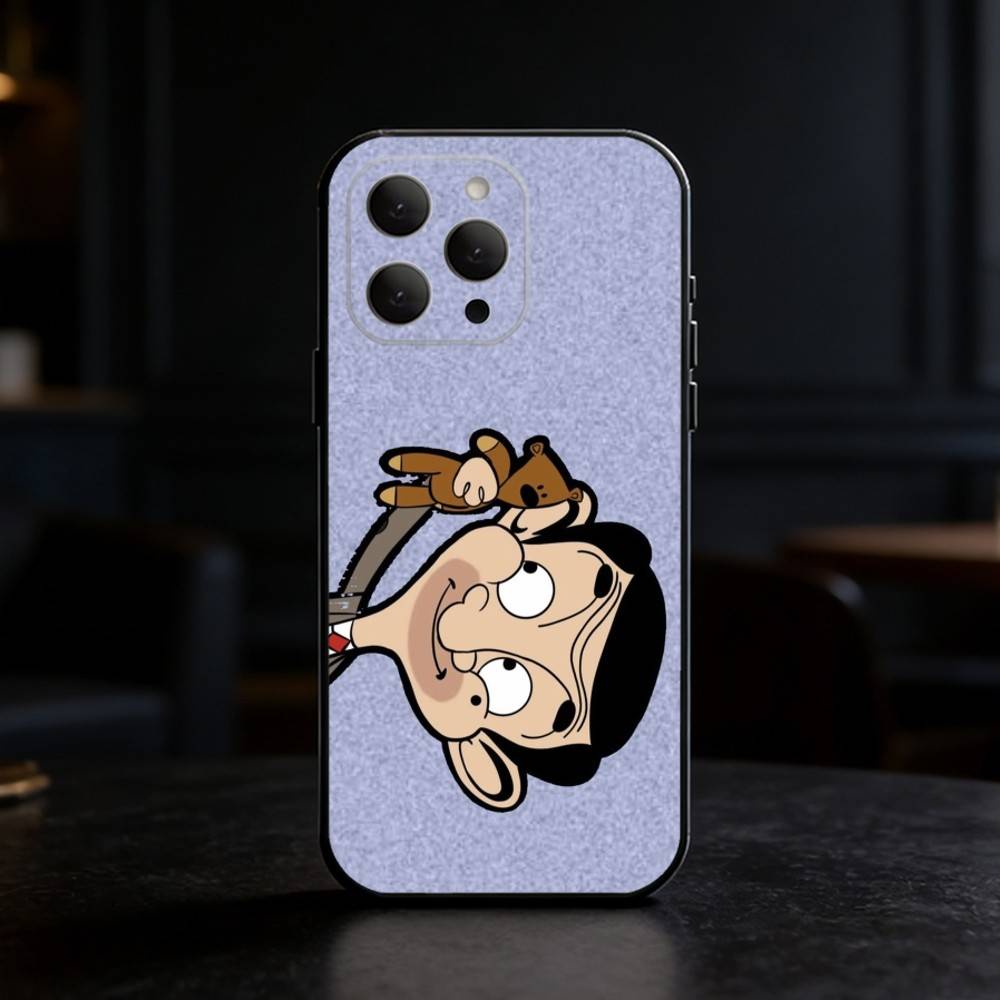 C-Classic M-Mr B-Bean Phone Case For iPhone 17,16,15,14,13,12,11 Plus,Pro Max,SE4Soft Silicone Black Cover