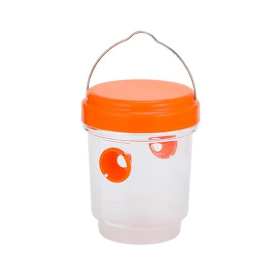 2Pcs Wasp Traps with Solar LED Light Auto ON/OFF Easy To Install Reusable Outdoor Hanging Fruit Fly Traps Insect Catchers