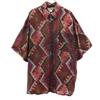 JAB 90s Silk Old Overall Handle Short Sleeve Shirt L Bordeaux Series Men's Used