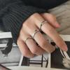 Серебряный комплект из трех регулируемых колец: Простая и универсальная мода для женщин