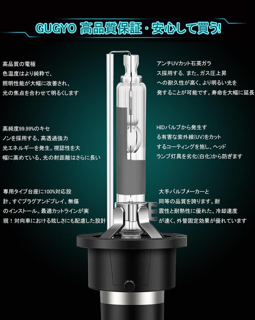 GUGYO D4R HID лампа 6500K автомобильная HID фара D4R оригинальная сменная автомобильная HID лампа 12 В 35 Вт 2 года гарантии упаковка из 2 шт.