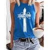 Майка с 3D-принтом креста веры, христианская женская уличная одежда Y2k, топы оверсайз с круглым вырезом, жилет, без рукавов, с открытыми плечами, женская майка