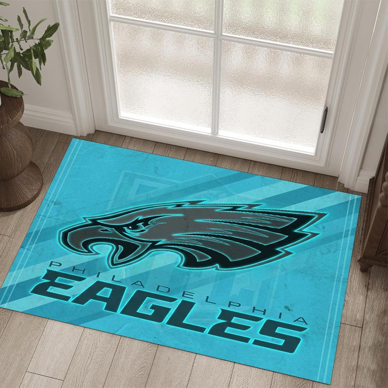 Дизайн Philadelphia Eagles Кристальный Велюровый Ковер Уютный Не?Нескользящий ковер с принтом для спальни, гостиной, прихожей