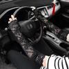 1 Pair Women UV Protection Lace Arm Sleeve Mittens Ice Arm Cuffs Fingerless Driving Gloves Arm Cover