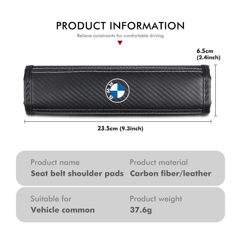 Leather Car Seat Belt Shoulder Cover Protection Accessories For BMW E90 E60 E46 E39 F30 F10 E87 X3 X4 X5 X1 G30 G20 VL4