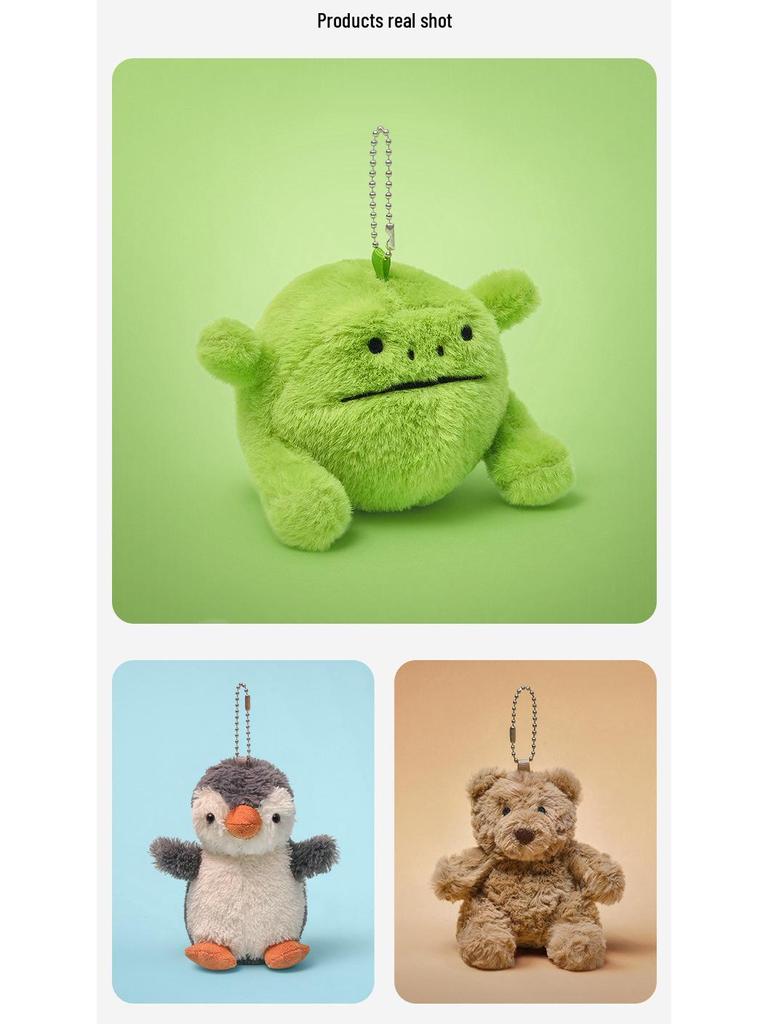 Кружка для латте JC Fun, плюшевая игрушка в виде попкорна для тенниса, круассан, медведь, пингвин, подвеска - детский подарок