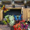 Butterfly Striped Fine Metal Wall Decoration Toy For Garden Home Gift Decor