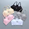 Young Girls Cotton Bra Cute Topic Teenage Training Bra Underwear Natural Sling Vest 8-14years