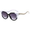 New Retro Cat Eye Fashion Women Sunglasses Luxury Brand Snake Pattern Inlay Temple Design Punk Trend Men Uv400
