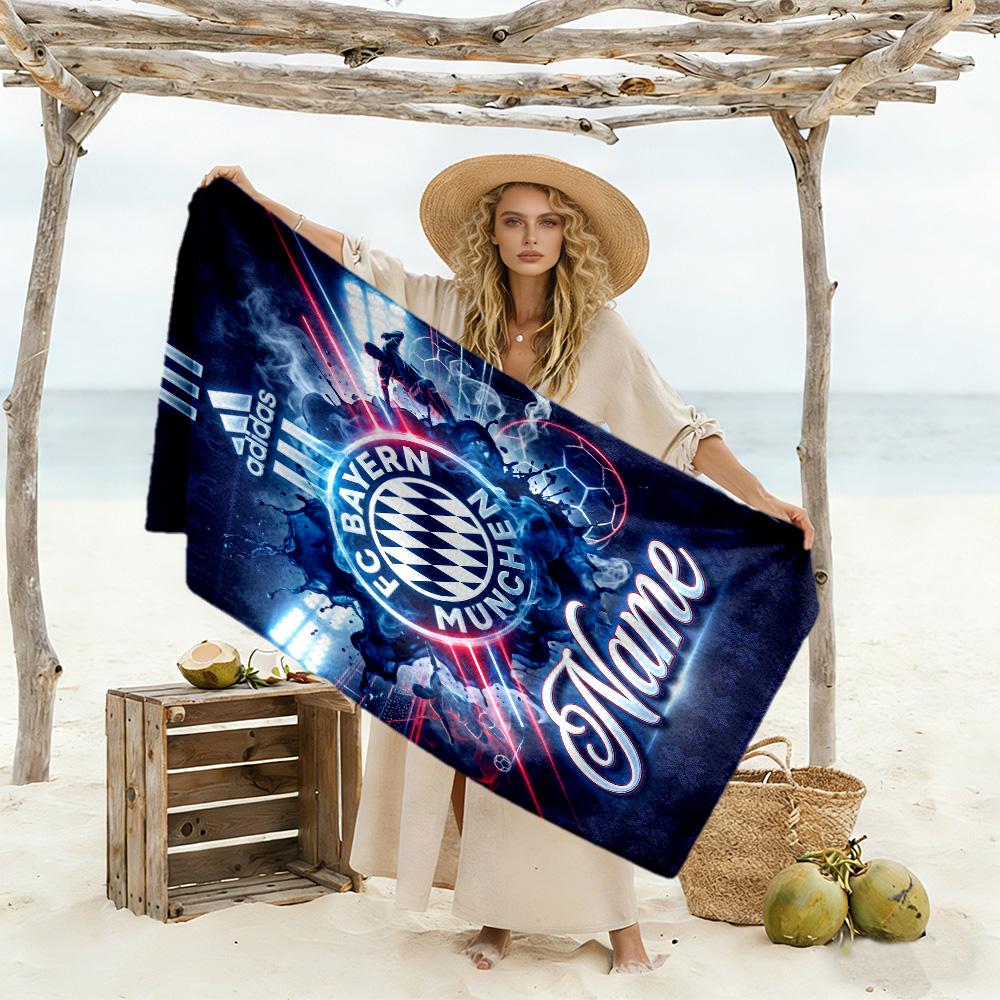 Bayern Munich Dreamscape Customize Text Beach Towel High Absorbency & Quick-Dry Portable for SwimmingBeachCamping Travel Beach AccessoriesGym