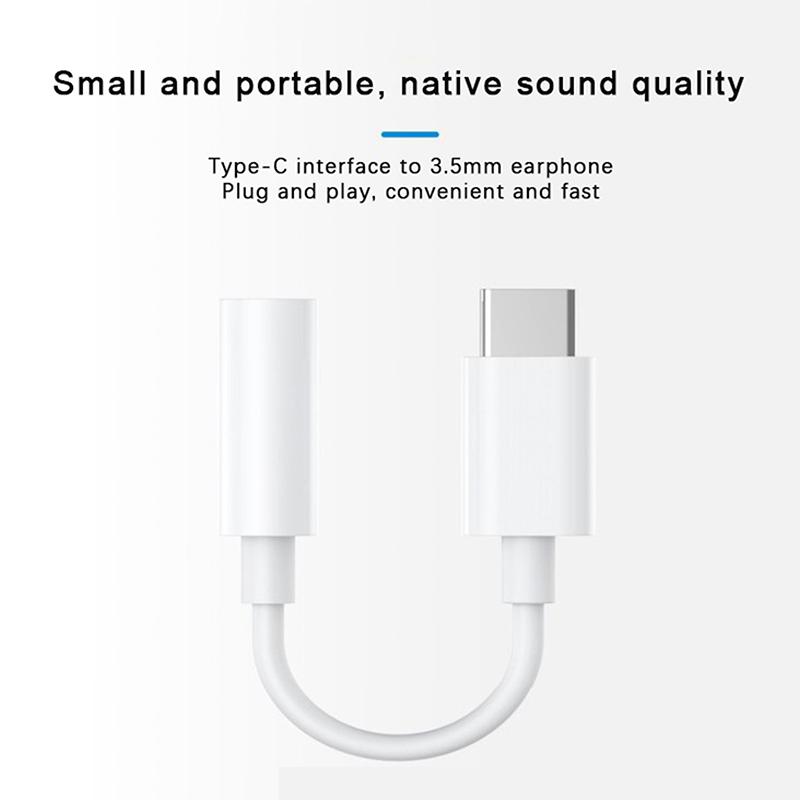 Type C To 3.5Mm Aux Adapter Type-C 3.5 Jack Audio Cable For Phone Headphone Converter