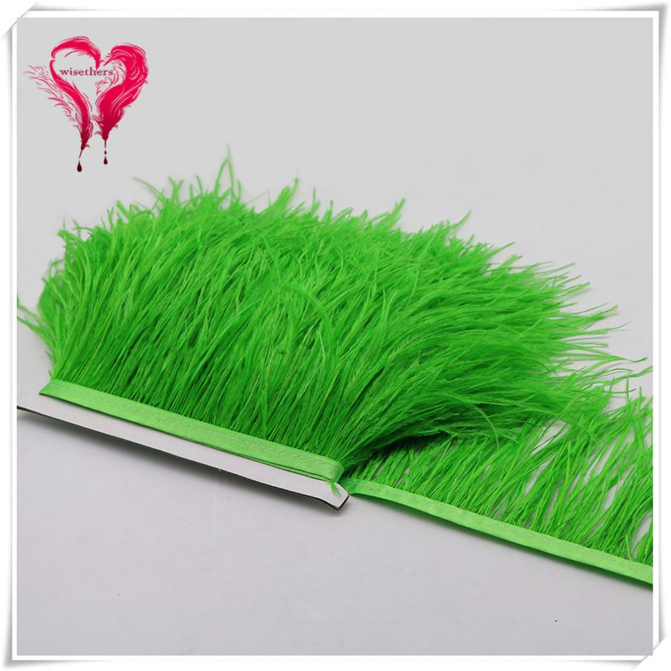 Ostrich Hair Cloth Edge Dress Dress Accessories Skirt Feather Trim With 10-15Cm Tassel