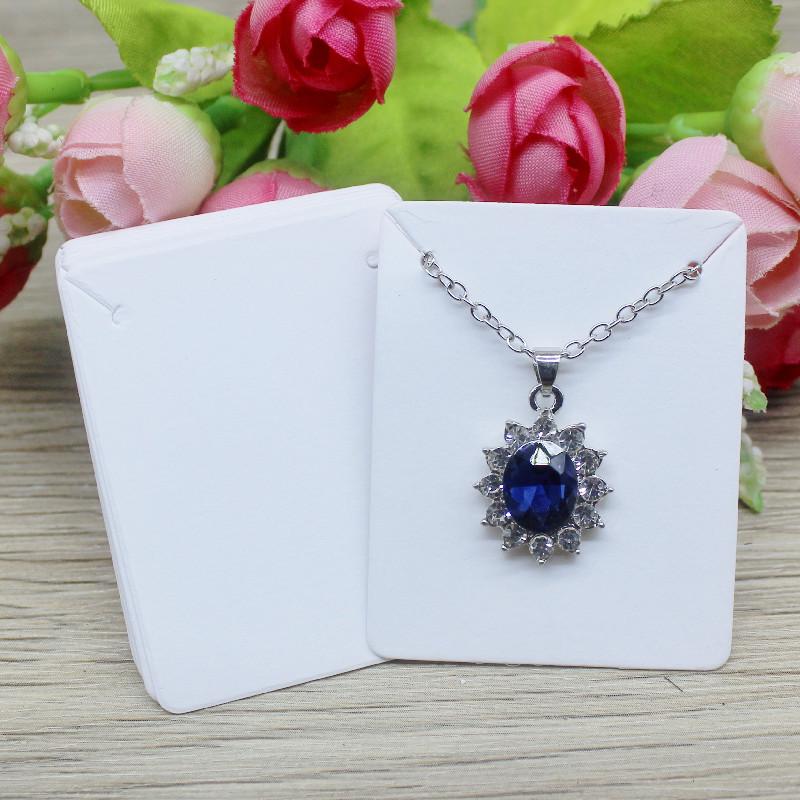 50 шт. Бумажная карточка для сережек-гвоздиков 5x4 см коричневого/белого цвета, сделай сам, упаковка для украшений, маленькая пустая карточка для демонстрации ожерелья с подвеской