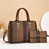 Single Shoulder Crossbody Bag for Women  Elegant  Retro Stripes  Elegant  Large Capacity  Combination  Middle-aged Women