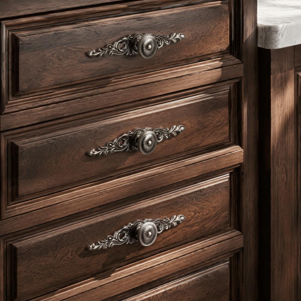 Bronze Finish Cabinet Handles And Knobs Zinc Alloy Antique Cabinet Handle Kitchen Cupboard