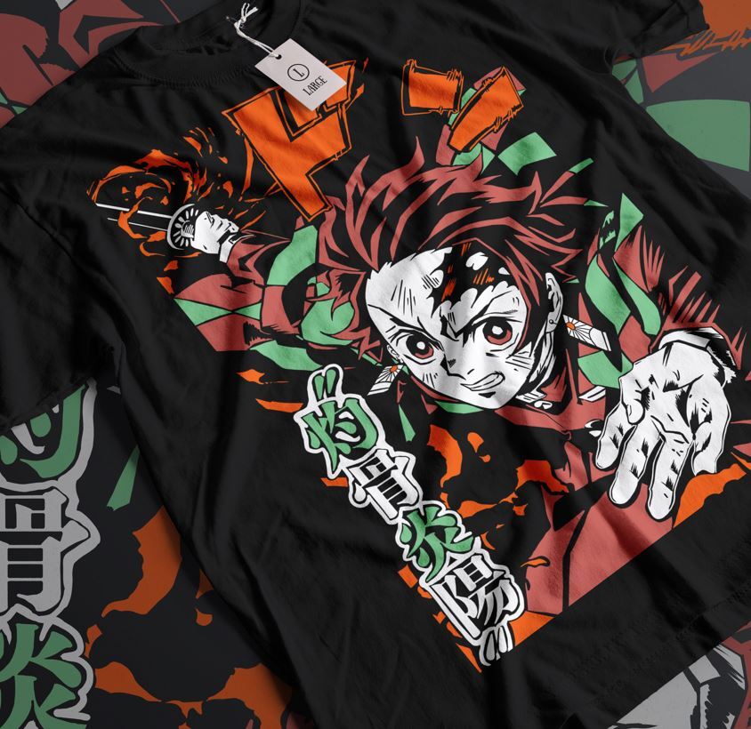 Футболка Tanjiro Demon Slayer Kimetsu No Yaiba Ужасы Аниме Футболка Nezuko Все Размеры