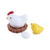 Garden Tiny Hen Chick Egg Henroost Mini Micro Landscape Ornament Miniature Figurine Decoration
