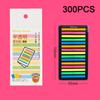 160/300Pcs Color Transparent Fluorescent Index Tabs Flags Sticky Note Stationery