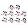 10Pcs Sew On Patches Bird Flower Style Bright Colors Easy To Use Embroidery Applique for Clothes Bags DIY