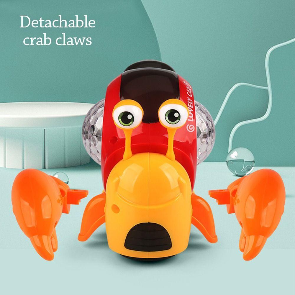 Cartoon Snail Baby Crawling Crab Toy Musical Interactive Musical Light Toy Tummy Time Light Up Early Educational Toy