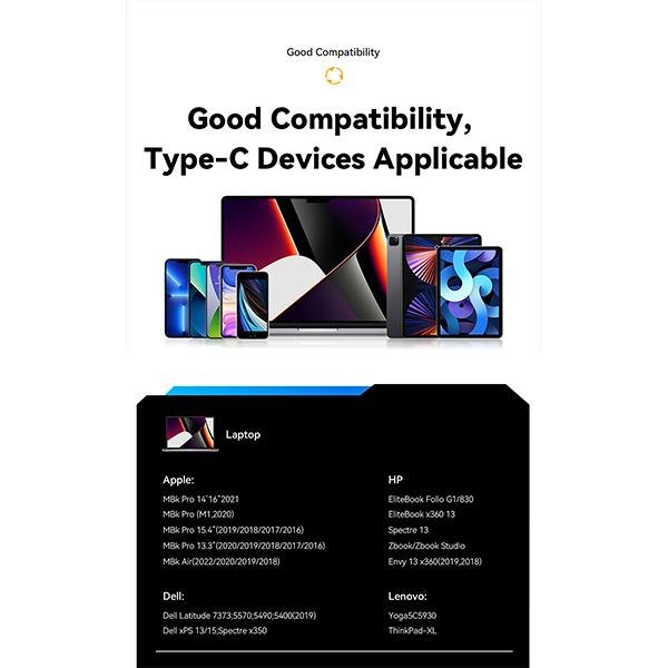 Кабель Essager Type C to Type C, 100 Вт PD, быстрая зарядка, зарядное устройство USB C — USB C, провод от C до C для MacBook iPad, Xiaomi Realme POCO