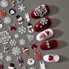Christmas Series Relief Nail Art Sticker Santa Claus Cartoon Elk Snowflake Three-Dimensional 5D Nail Decal