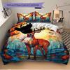 3pcs bedding set Deer Forest Includes 1 Comforter + 2 Pillowcases, Without Pillow Inserts, Soft Comfortable, Lightweight Breathable028