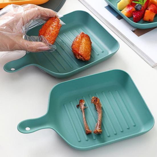 Fruit Tray Food Grade Wear Resistant Plastic BPA Free Fruit Dessert Snack Plate Serving Tray