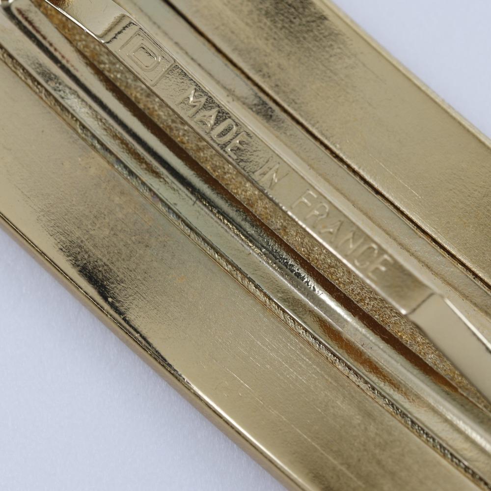 Chanel Logo Valletta Plated Gold Women Used