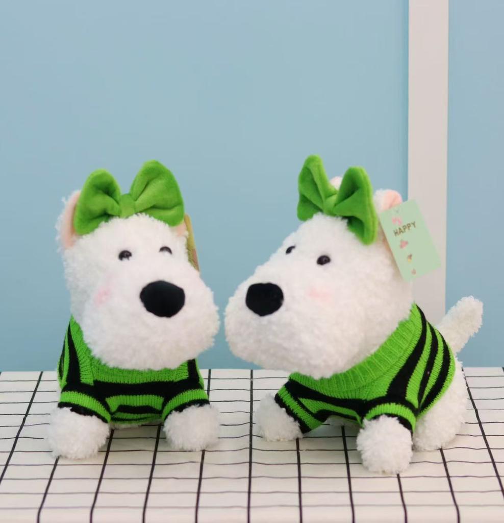 Cute West Highland Puppy Plush Toy Scribbled Puppy 8-inch Doll Doll Give Girls Creative Birthday Gift