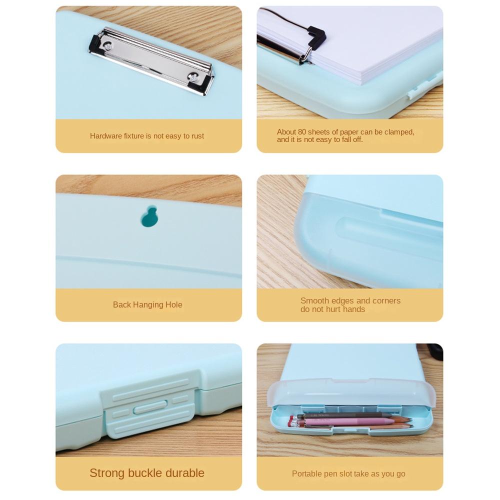 With Pen Holder Portable Material Folder with Board Clip Plastic Documents Holder  Nurses