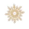 Luxury Sparkling Zircon Full Diamond Snowflake Brooch Blazer Exquisite Flower Corsage Accessories
