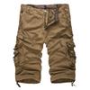 Мужские летние шорты-карго с несколькими карманами. Мужские повседневные модные однотонные свободные шорты-карго.
