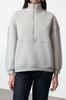 Women's Fashionable Stylish Sweatshirt Black Oversize Wide Fit Half Zipper Thick Inside Fleece Knitted Sweatshirt