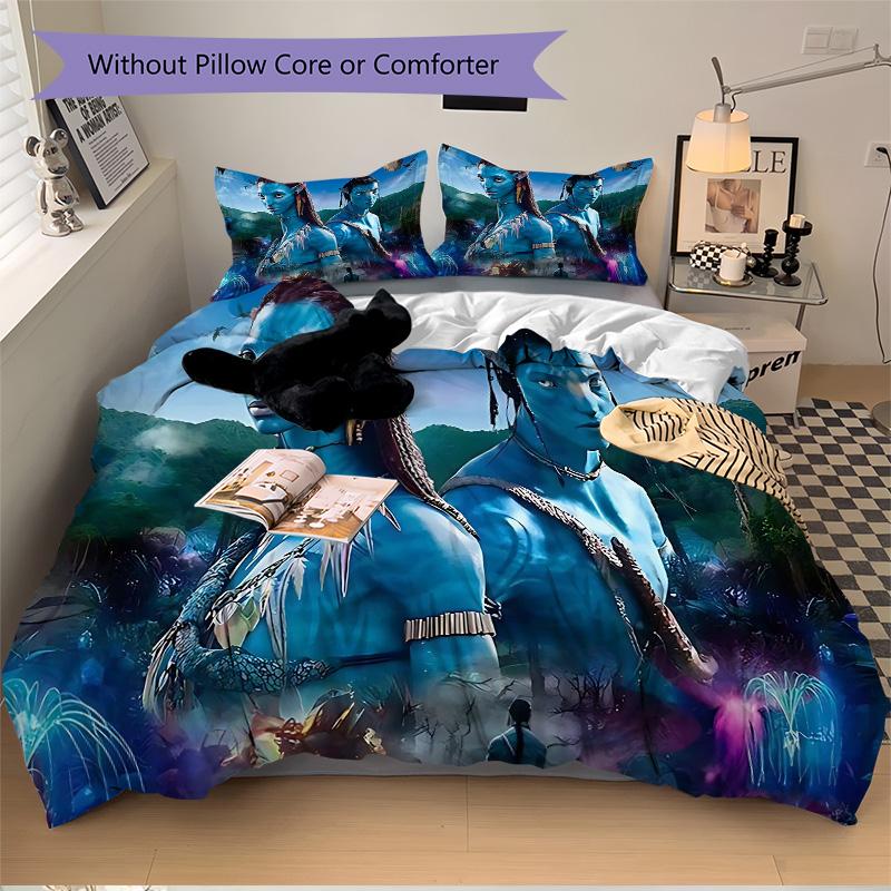 Avatar World Adventure Print 3Pcs Bedding Setduvet Cover With 2 Bedropillowcase Home Birthday Gift