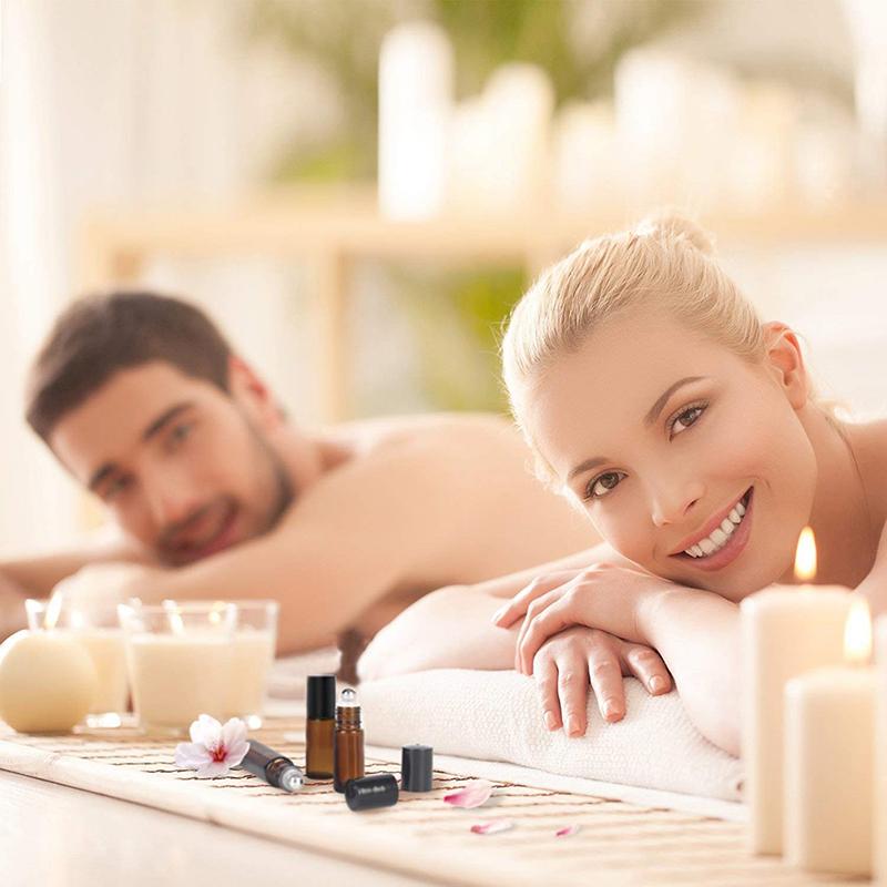 5/10 шт. 5/10 мл, пустой рулон, стеклянная бутылка на ролике, многоразовые флаконы для эфирных масел, флаконы для хранения духов, контейнеры для дезодорантов