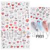 Nail Art Stickers, Romantic Valentine'S Day Love Cartoon Panda Love Adhesive Nail Stickers