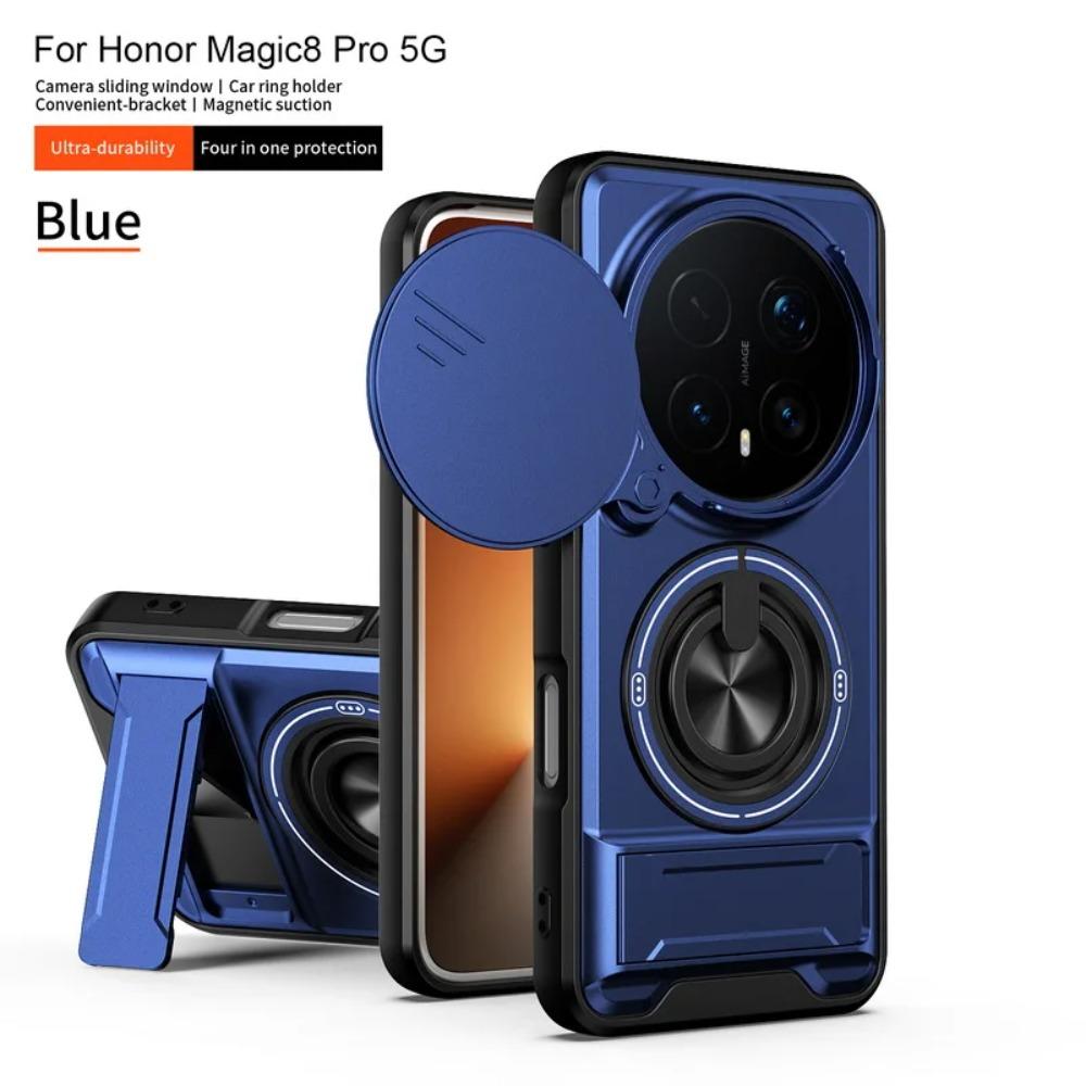 Чехол 2 в 1 с кольцом-держателем и магнитом для Honor Magic 8 Pro 7 6 Lite X9d X9c X9b X8 X8c X7b X7c X6c, держатель для автомобиля, противоударный чехол