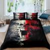 3D Skull Head Bedding Set Terror Pattern Quilt Cover Pillow Case 2 or 3 Pieces DE135 * 2 Halloween Extra Large Soft Home Decoration