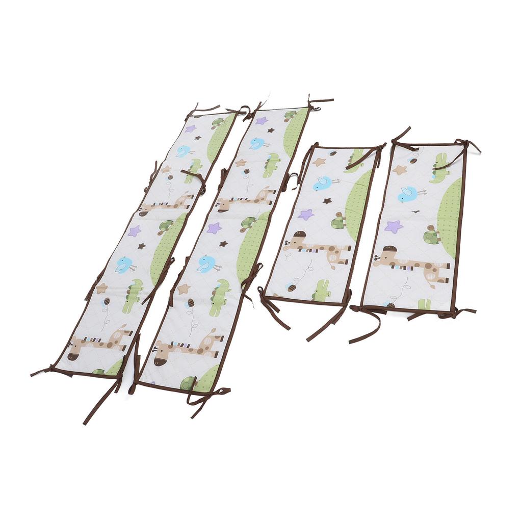 4 шт. бампер для детской кроватки чистый цвет дышащий мягкий сетчатый наполнитель защита головы детская кроватка